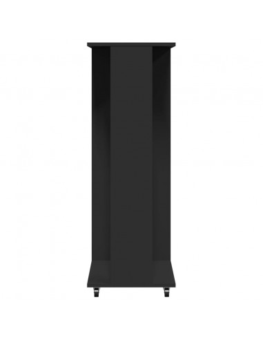 Armadio con Ruote Nero 102x38x110 cm in Legno Multistrato