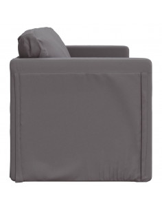 Divano Letto da Terra 2 in 1 Grigio 112x174x55 cm Similpelle