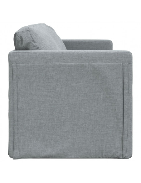 Divano Letto da Terra 2 in 1 Grigio Chiaro 112x174x55cm Tessuto