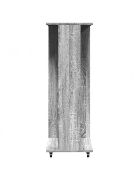 Armadio con Ruote Grigio Sonoma 102x38x110 cm Legno Multistrato