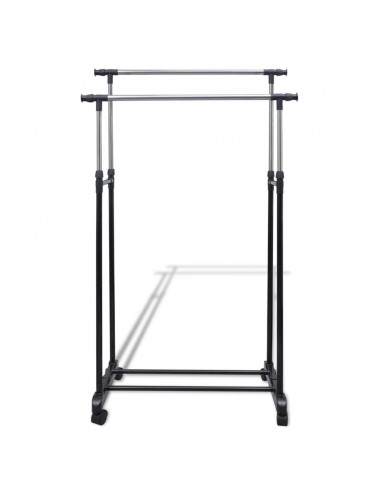 Appendiabiti Regolabili 2 pz con 2 Aste per Abiti