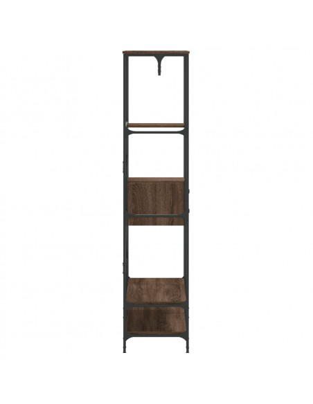 Appendiabiti con Scaffali Rovere Marrone in Legno Multistrato