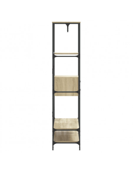 Appendiabiti con Scaffali Rovere Sonoma in Legno Multistrato