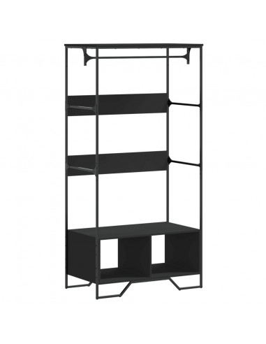 Armadio Nero 90x50x180 cm in Truciolato