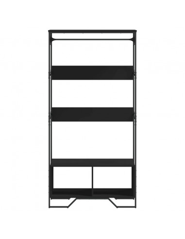 Armadio Nero 90x50x180 cm in Truciolato