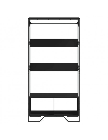 Armadio Nero 90x50x180 cm in Truciolato