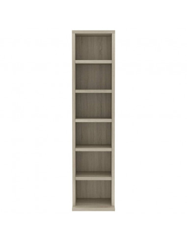 Armadio Porta CD Rovere Sonoma 21x20x88 cm in Truciolato