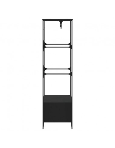 Armadio Nero 90x50x180 cm in Truciolato