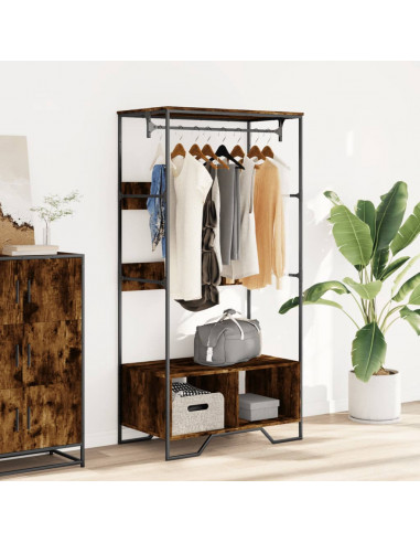 Armadio Rovere Fumo 90x50x180 cm in Truciolato