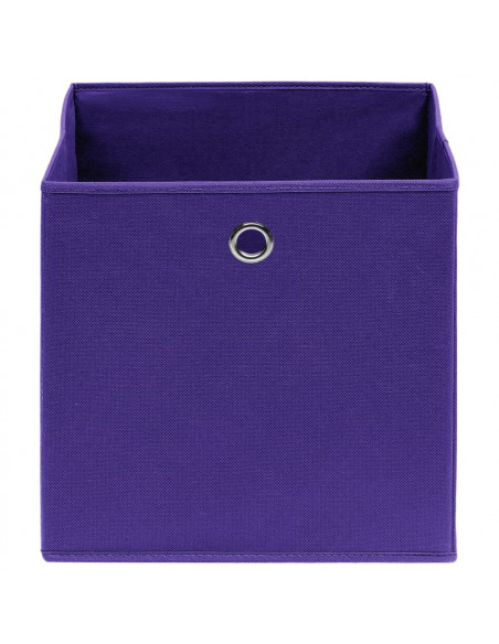 Contenitori 10 pz in Tessuto non Tessuto 28x28x28 cm Viola