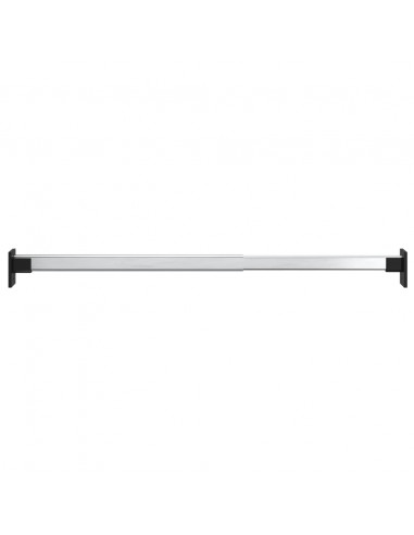 Aste Telescopiche per Armadi 2 pz Argento 58-100 cm