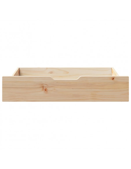 Cassettoni da Letto con Ruote 2 pz 80x55x16 cm in Legno di Pino