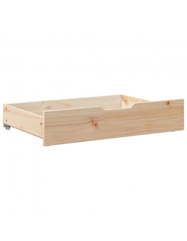 Cassettoni da Letto con Ruote 2 pz 80x55x16 cm in Legno di Pino
