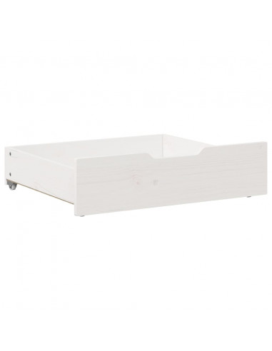 Cassettoni da Letto 2 pz Bianchi 75x55x16 cm in Legno di Pino