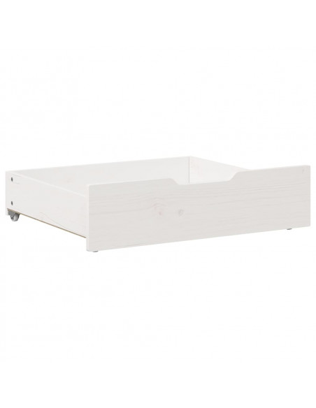 Cassettoni da Letto 2 pz Bianchi 75x55x16 cm in Legno di Pino