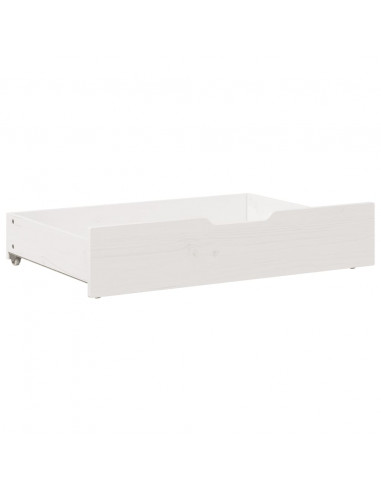 Cassettoni da Letto 2 pz Bianchi 80x55x16 cm in Legno di Pino