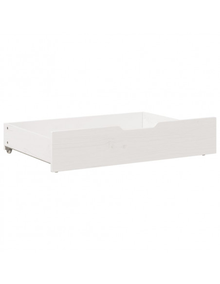 Cassettoni da Letto 2 pz Bianchi 80x55x16 cm in Legno di Pino