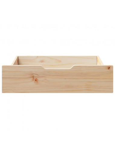 Cassettoni da Letto con Ruote 2 pz 75x55x16 cm in Legno di Pino