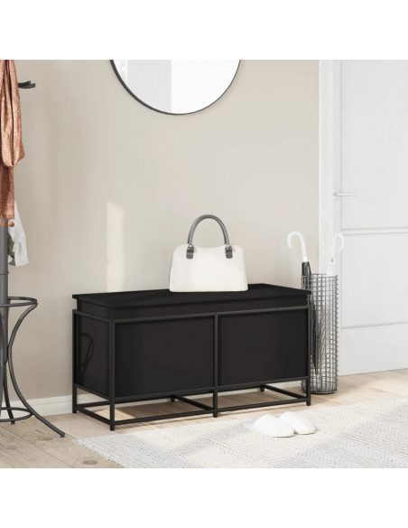 Contenitore con Coperchio Nero 100x40x51,5 cm in Truciolato