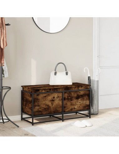 Contenitore con Coperchio Rovere Fumo 100x40x51,5cm Truciolato