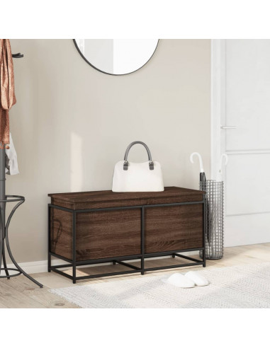 Contenitore con Coperchio Rovere Marrone 100x40x51,5 Truciolato