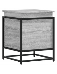 Contenitore con Coperchio Grigio Sonoma 40x40x51,5cm Truciolato 2