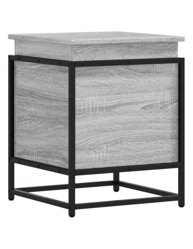 Contenitore con Coperchio Grigio Sonoma 40x40x51,5cm Truciolato