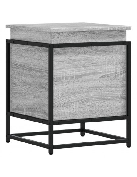 Contenitore con Coperchio Grigio Sonoma 40x40x51,5cm Truciolato