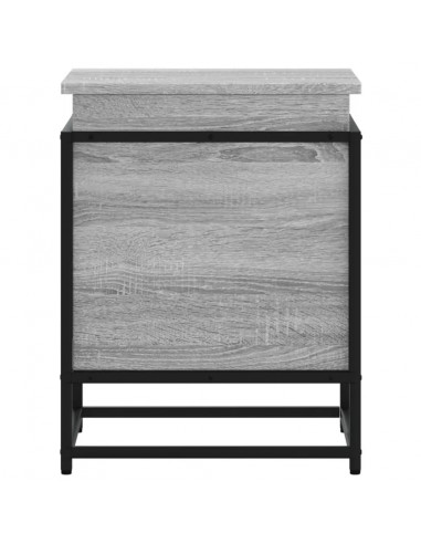 Contenitore con Coperchio Grigio Sonoma 40x40x51,5cm Truciolato