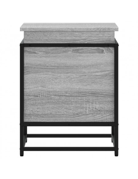 Contenitore con Coperchio Grigio Sonoma 40x40x51,5cm Truciolato