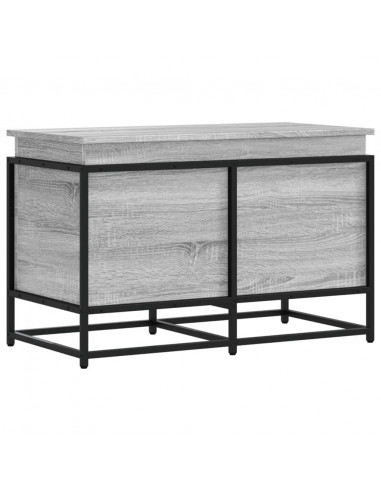 Contenitore con Coperchio Grigio Sonoma 80x40x51,5cm Truciolato