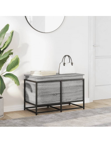 Contenitore con Coperchio Grigio Sonoma 80x40x51,5cm Truciolato