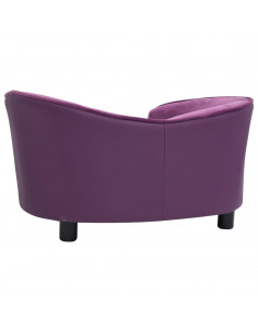 Divano per Cani Borgogna 69x49x40cm in Peluche e Similpelle