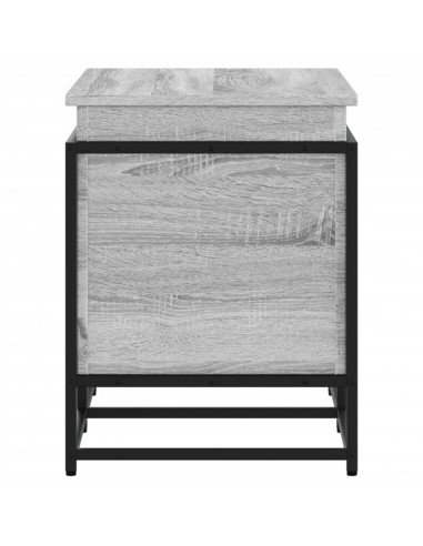 Contenitore con Coperchio Grigio Sonoma 80x40x51,5cm Truciolato