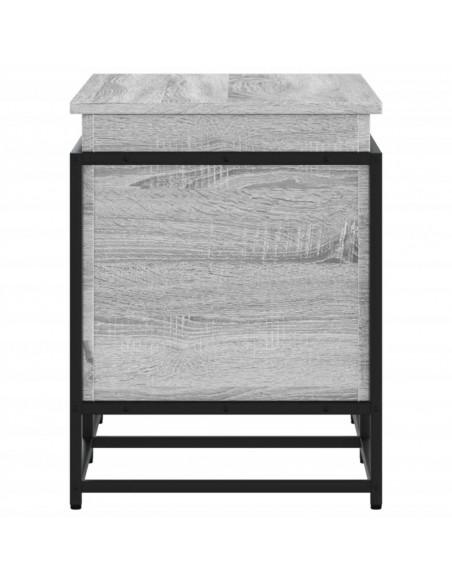 Contenitore con Coperchio Grigio Sonoma 80x40x51,5cm Truciolato