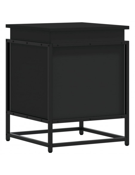 Contenitore con Coperchio Nero 40x40x51,5 cm in Truciolato