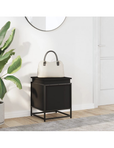 Contenitore con Coperchio Nero 40x40x51,5 cm in Truciolato