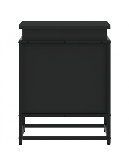 Contenitore con Coperchio Nero 40x40x51,5 cm in Truciolato