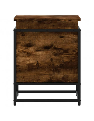 Contenitore con Coperchio Rovere Fumo 40x40x51,5cm Truciolato