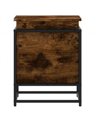 Contenitore con Coperchio Rovere Fumo 40x40x51,5cm Truciolato