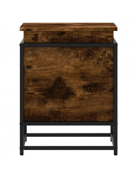 Contenitore con Coperchio Rovere Fumo 40x40x51,5cm Truciolato