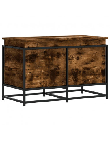 Contenitore con Coperchio Rovere Fumo 80x40x51,5cm Truciolato