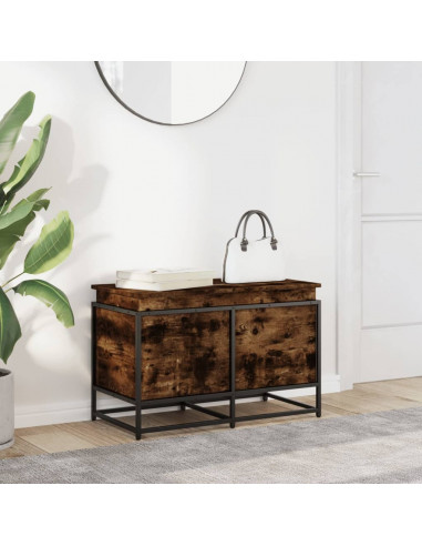 Contenitore con Coperchio Rovere Fumo 80x40x51,5cm Truciolato