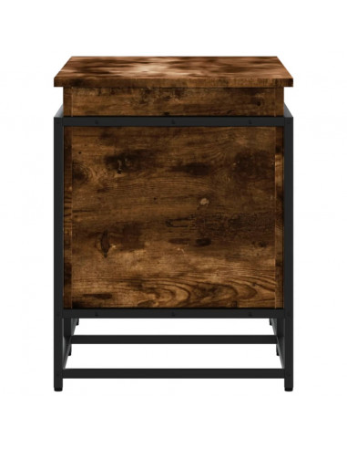 Contenitore con Coperchio Rovere Fumo 80x40x51,5cm Truciolato