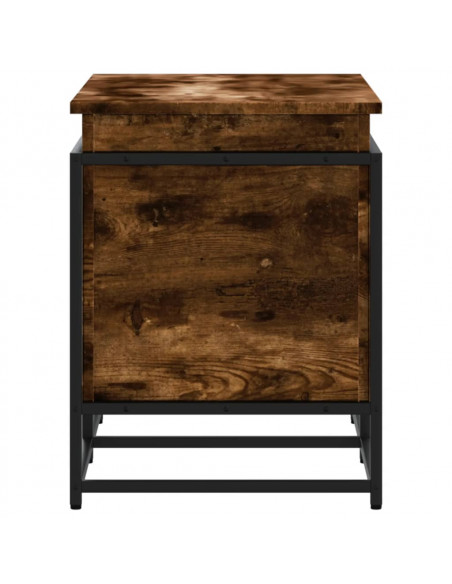 Contenitore con Coperchio Rovere Fumo 80x40x51,5cm Truciolato