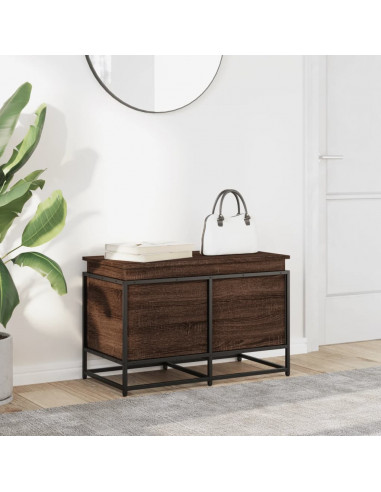 Contenitore con Coperchio Rovere Marrone 80x40x51,5 Truciolato