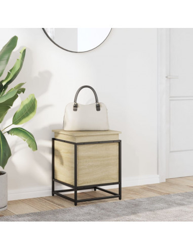 Contenitore con Coperchio Rovere Sonoma 40x40x51,5cm Truciolato