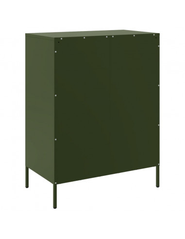 Credenza Verde Oliva 68x39x89 cm in Acciaio