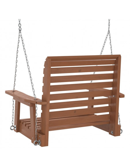 Dondolo da Giardino Catene in Metallo Marrone in Legno di Abete