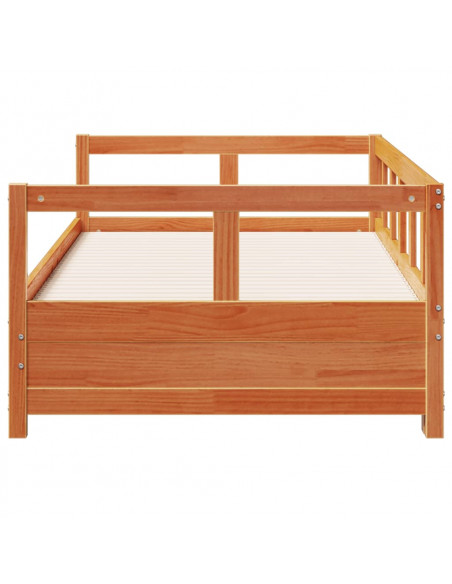 Dormeuse senza Materasso Marrone Cera 80x200 cm Legno di Pino